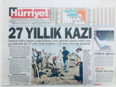 Hürriyet Gazetesi Bölge Eki 7 Ağustos 2000 - 27 Yıllık Kazı GZ40907 - 1