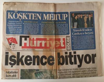 Hürriyet Gazetesi Bölge Eki - 7 Şubat 2000 - İşkence Bitiyor - GZ43989 - 2