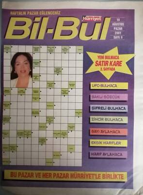 Hürriyet Gazetesi Bulmaca Eki 19 Ağustos 2001 -GZ44818 - 1