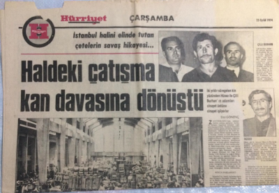 Hürriyet Gazetesi Çarşamba Eki 25 Eylül 1974 - Haldeki Çatışma Kan Davasına Dönüştü GZ21477 - 1