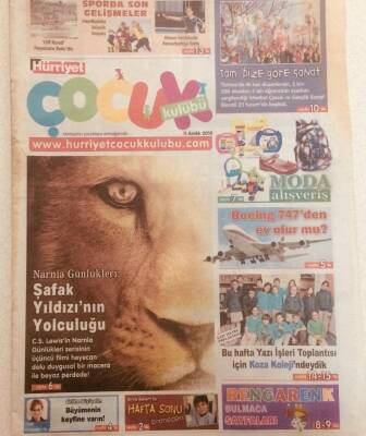 Hürriyet Gazetesi Çocuk Eki 11 Aralık 2010 - Tam Bize Göre Sanat GZ40131 - 1
