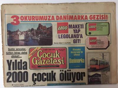 Hürriyet Gazetesi Çocuk Gazetesi Eki - 1 Mart 1985 - Şoför Amcalar Lütfen Biraz Daha Dikkat Yılda 2000 Çocuk Ölüyor GZ25338 - 1