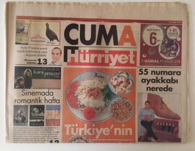Hürriyet Gazetesi Cuma Eki 12 Aralık 2003 - Türkiyenin En İyi Mantıcıları GZ31372 - 1
