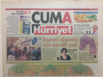 Hürriyet Gazetesi Cuma Eki - 12 Kasım 2004 - En İyi 10 Baklavacı GZ24425 - 1