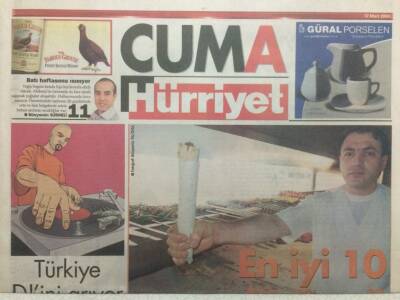 Hürriyet Gazetesi Cuma Eki 12 Mart 2004 - En İyi 10 Dürümcü GZ35728 - 1
