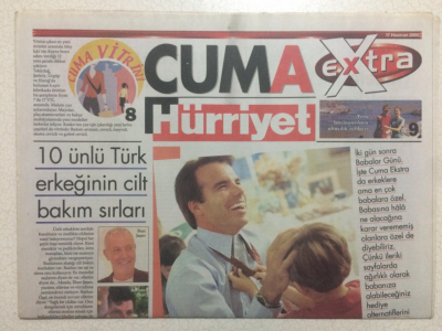 Hürriyet Gazetesi Cuma Eki 17 Haziran 2005 - 10 Ünlü Türk Erkeğinin Cilt Bakım Sırları GZ23895 - 1