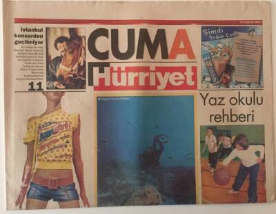 Hürriyet Gazetesi Cuma Eki 18 Haziran 2004 - En Güzel 10 Dalış Noktası Puantiye İstilası GZ20173 - 1