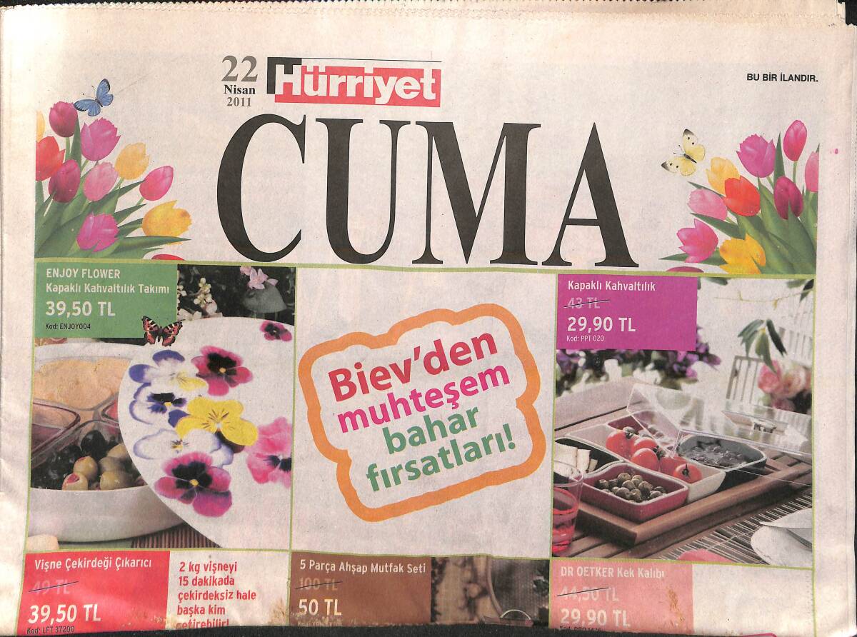 Hürriyet Gazetesi Cuma Eki 22 Nisan 2011 - İstanbul'un 300 Bin Dolarlık Buluşma Noktası - Dünyayı Sadece Facebook Ve İphone İle Değiştirmediler GZ138774 - 1