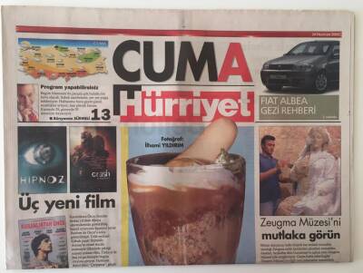 Hürriyet Gazetesi Cuma Eki 24 Haziran 2005 - En İyi Dondurmalı Tatlı Rokoko- DİVAN , Kup Griye- BAYLAN.. GZ20882 - 1