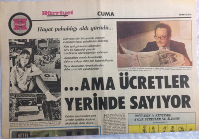 Hürriyet Gazetesi Cuma Eki 24 Mayıs 1974 - Hayat Pahalılığı Aldı Yürüdü,Ücret Yerinde Sayıyor GZ21489 - 1