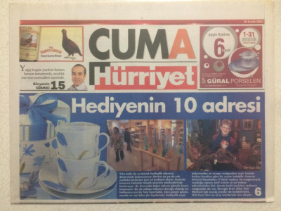 Hürriyet Gazetesi Cuma Eki - 26 Aralık 2003 - Hediyenin 10 Adresi GZ24435 - 1