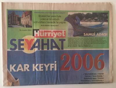 Hürriyet Gazetesi Cuma Eki 26 Aralık 2005 - Kar Keyfi 2006 Bolu Kartalkaya , Kayderi Erciyes , Bursa Uludağ , Erzurum Palandöken.... GZ28317 - 1