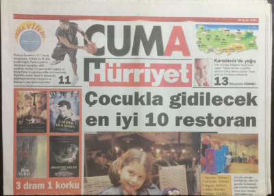Hürriyet Gazetesi Cuma Eki 29 Eylül 2006 - Çocukla Gidilecek En İyi 10 Restoran GZ23093 - 1