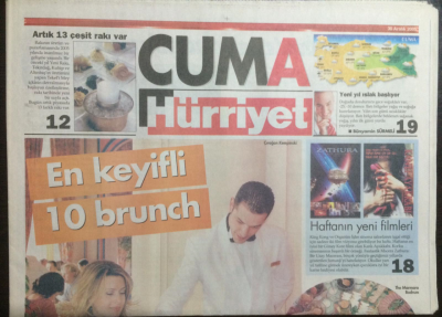Hürriyet Gazetesi Cuma Eki 30 Aralık 2005 - En Keyifli 10 Brunch GZ23084 - 1