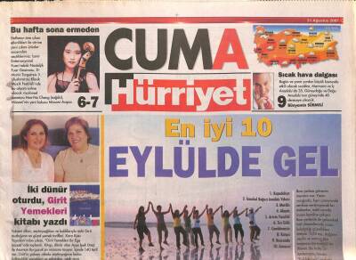 Hürriyet Gazetesi Cuma Eki 31 Ağustos 2007 - İki Dünür Oturdu Girit Yemekleri Kitabı Yazdı GZ95450 - 1