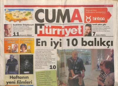 Hürriyet Gazetesi Cuma Eki 8 Eylül 2006 - Banu Tuna Tiraj Şampiyonu Katalog - Ali Atıf Bir Erkekler Büyük Tehlikede GZ96077 - 1