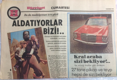 Hürriyet Gazetesi Cumartesi Eki 1 Haziran 1974 - Aldatıyorlar Bizi GZ21493 - 1