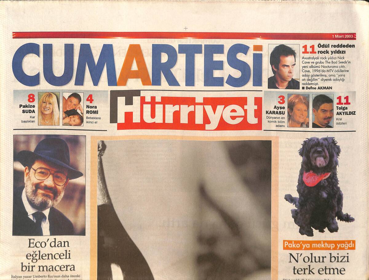 Hürriyet Gazetesi Cumartesi Eki 1 Mart 2003 - Yarım Milyarlık Dom Perignon'u Bu Fotoğraflar Anlattı GZ157594 - 1