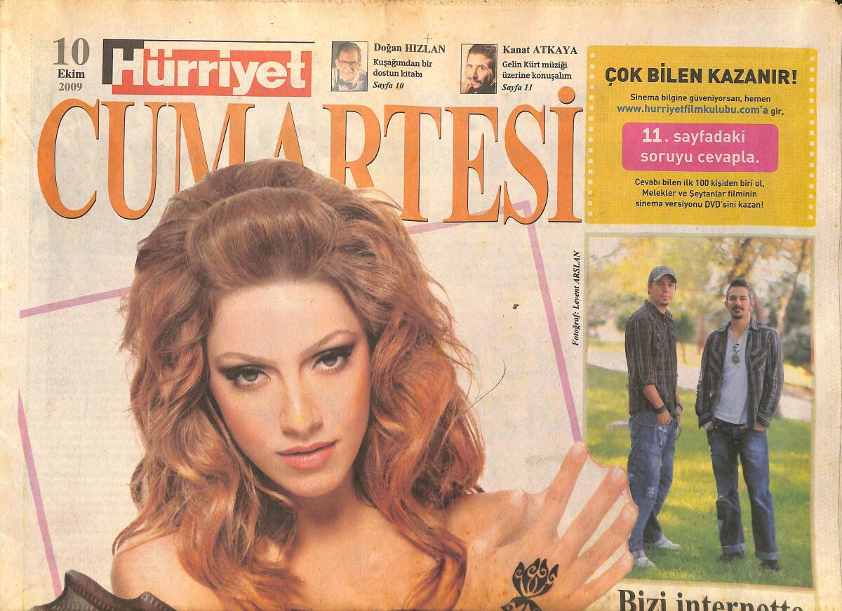 Hürriyet Gazetesi Cumartesi Eki 10 Ekim 2009 - Sibel Arna İle Moda Gündemi - Kanat Atkaya - Doğan Hızlan GZ154627 - 1