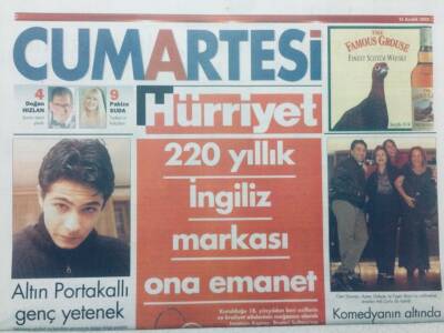 Hürriyet Gazetesi Cumartesi Eki 13 Aralık 2003 - Altın Portakallı Genç Yetenek İsmail Hacıoğlu GZ46970 - 1