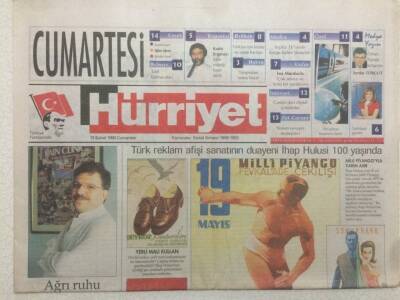 Hürriyet Gazetesi Cumartesi Eki 13 Şubat 1999 - Afişin Kralı GZ47035 - 1