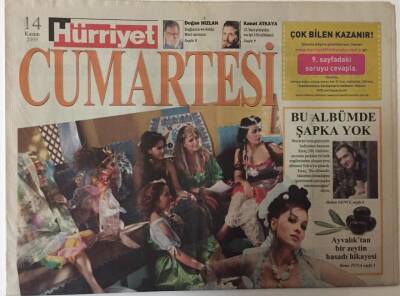 Hürriyet Gazetesi Cumartesi Eki - 14 Kasım 2009 - 7 Kocalı Hürmüz Seksi , Cilveli ,Ve Şıkır Nurgül Yeşilçay , Gülse Birsel ... GZ25322 - 1