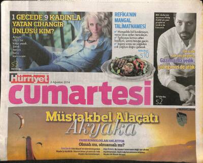 Hürriyet Gazetesi Cumartesi Eki 2 Ağustos 2014 - Pirelliden Basen Açılımı GZ116633 - 1