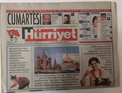 Hürriyet Gazetesi Cumartesi Eki 2 Aralık 2000 - Yarışma Sunucuları Yarışıyor Kenan Işık , Mehmet Aslantuğ ... GZ25186 - 1