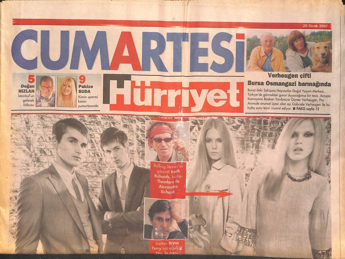 Hürriyet Gazetesi Cumartesi Eki 20 Ocak 2007 - İstanbul'un Gelecek Kâbusu - Prada'nın Gizli Kahramanı Matraş GZ135183 - 1