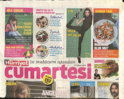 Hürriyet Gazetesi Cumartesi Eki 21 Kasım 2015 - Mario Levi , Yeni Romanında Okuyucuyu Oyuna Dahil Ediyor GZ100914 - 2