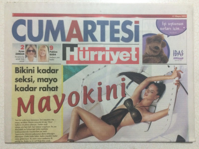 Hürriyet Gazetesi Cumartesi Eki 21 Mayıs 2005 - Bikini Kadar Seksi,Mayo Kadar Rahat,Mayokini GZ23906 - 1
