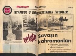 Hürriyet Gazetesi Cumartesi Eki 23 Mart 1974 - İstanbul'u Güzelleştirmek İstediler... GZ160919 - Gökçekoleksiyon