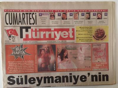 Hürriyet Gazetesi Cumartesi Eki 24 Kasım 2001 - Süleymaniyenin Kurtuluşu Süleymaniye Konakları UNESCO Destekli Geniş Katılımlı Bir Çabayla Yeniden Hayat Kazanacak GZ22110 - 1