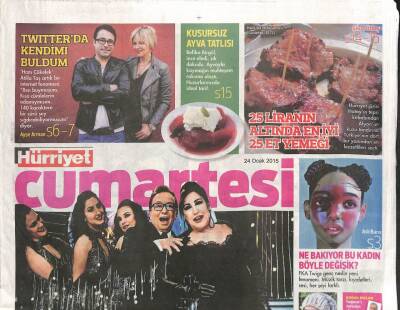 Hürriyet Gazetesi Cumartesi Eki 24 Ocak 2015 - Sezustan Çocuklara Sevgilerle GZ105206 - 1