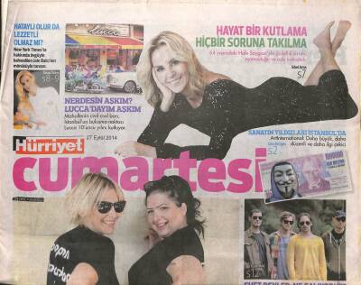 Hürriyet Gazetesi Cumartesi Eki 27 Eylül 2014 - Marmariste Mavilik Sarhoşluğu - Buzda Aşk Ve Dans GZ95500 - 1