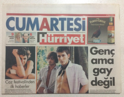 Hürriyet Gazetesi Cumartesi Eki 27 Mart 2004 - Erol Evgin Klipteki Delikanlıya Jönlükten Yana Nal Toplatır GZ23916 - 1