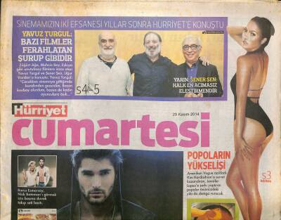 Hürriyet Gazetesi Cumartesi Eki 29 Kasım 2014 - Yavuz Turgul Bazı Filmler Ferahlatan Şurup Gibidir GZ125935 - 1
