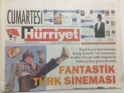 Hürriyet Gazetesi Cumartesi Eki 29 Ocak 2000 - Fantastik Türk Sineması GZ47912 - 1