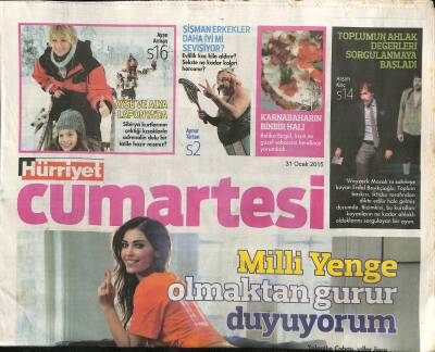 Hürriyet Gazetesi Cumartesi Eki 31 Ocak 2015 - Clooney Karizmasına Giden En Kısa Yol Smokin GZ116066 - 1