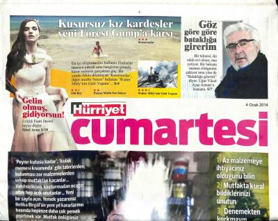 Hürriyet Gazetesi Cumartesi Eki 4 Ocak 2014 - Efsane Anadol Gobi Çölünde GZ100692 - 2