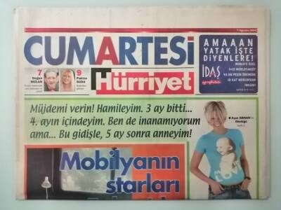 Hürriyet Gazetesi Cumartesi Eki 7 Ağustos 2004 Kenan Doğulu Avrupanın Diskolarında Ben Olacağım -GZ14973 - 1