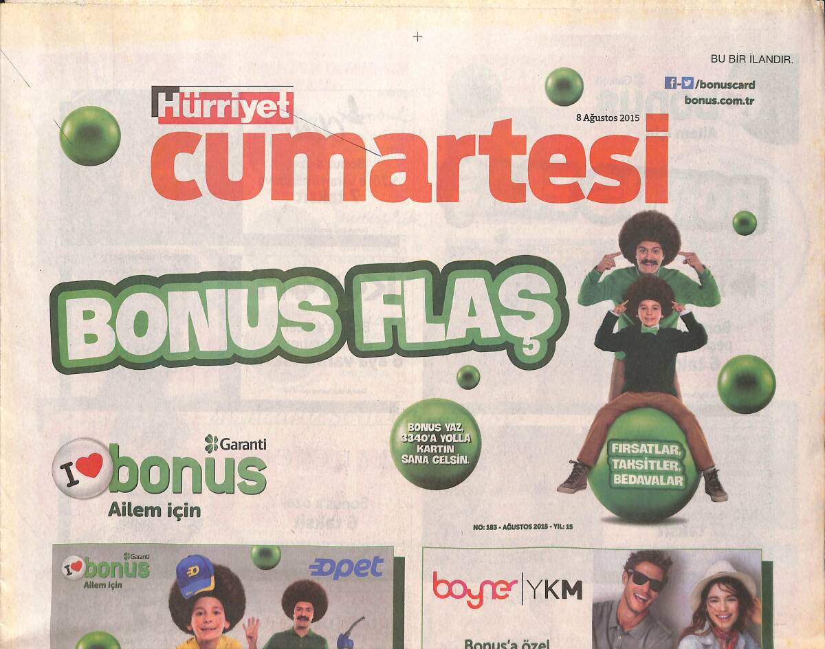 Hürriyet Gazetesi Cumartesi Eki 8 Ağustos 2015 - Yıldız Tilbe Narin Güvercin Uğur Işık: Çelloyla Makam Farkı GZ137153 - 1