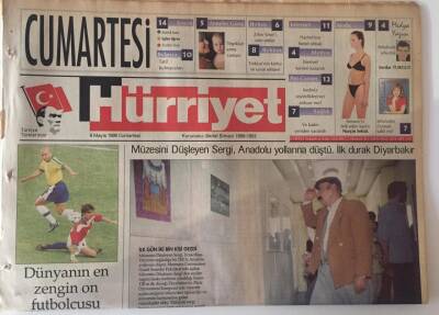 Hürriyet Gazetesi Cumartesi Eki 8 Mayıs 1999 - Dünyanın En Zengin Futbolcuları Ronaldo,David Beckham,Zidane GZ13695 - 2
