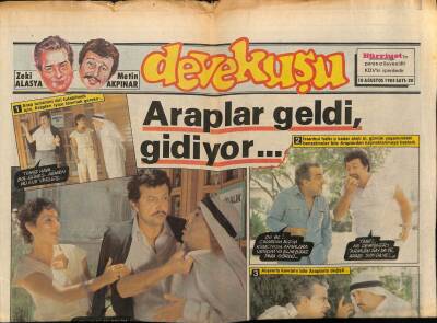 Hürriyet Gazetesi Devekuşu Eki 10 Ağustos 1985 - Araplar Geldi Gidiyor GZ75084 - 1