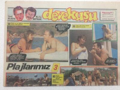 Hürriyet Gazetesi Devekuşu Eki 14 Eylül 1985 - Zeki Alasya Metin Akpınar,Plajlarımız 3 GZ50166 - 1