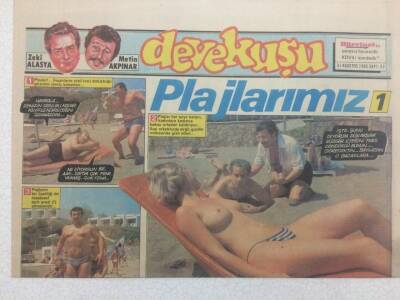 Hürriyet Gazetesi Devekuşu Eki 31 Ağustos 1985 - Zeki Alasya Metin Akpınar,Plajlarımız 1 GZ50167 - 1