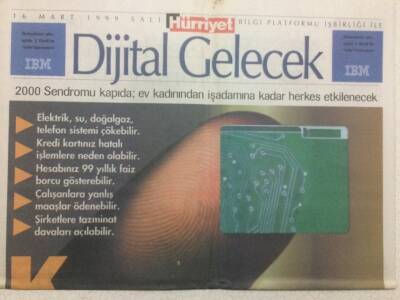 Hürriyet Gazetesi Dijital Gelecek Eki 16 Mart 1999 - Küçük Dev Sorun GZ35712 - 1