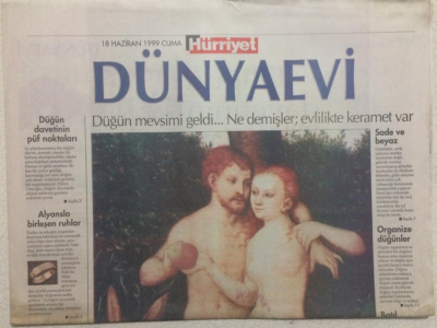 Hürriyet Gazetesi Dünya Evi 18 Haziran 1999 - Düğün Mevsimi Geldi,Evlilikte Keramet Var GZ23822 - 1