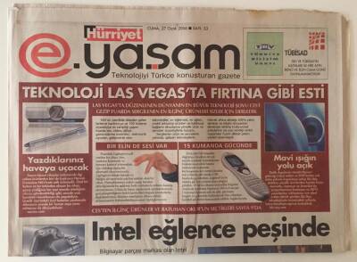 Hürriyet Gazetesi E Yaşam 27 Ocak 2006 - Teknoloji Las Vagasta Fırtına Gibi Esti GZ31383 - 1