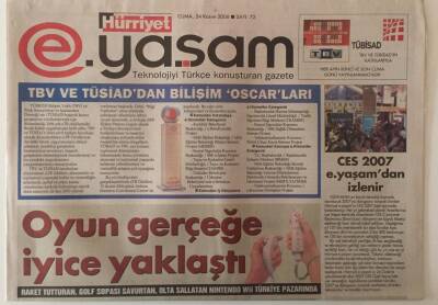 Hürriyet Gazetesi E Yaşam Eki 24 Kasım 2006 - TBV Ve Tüsiaddan Bilişim Oscarları - GZ20283 - 1